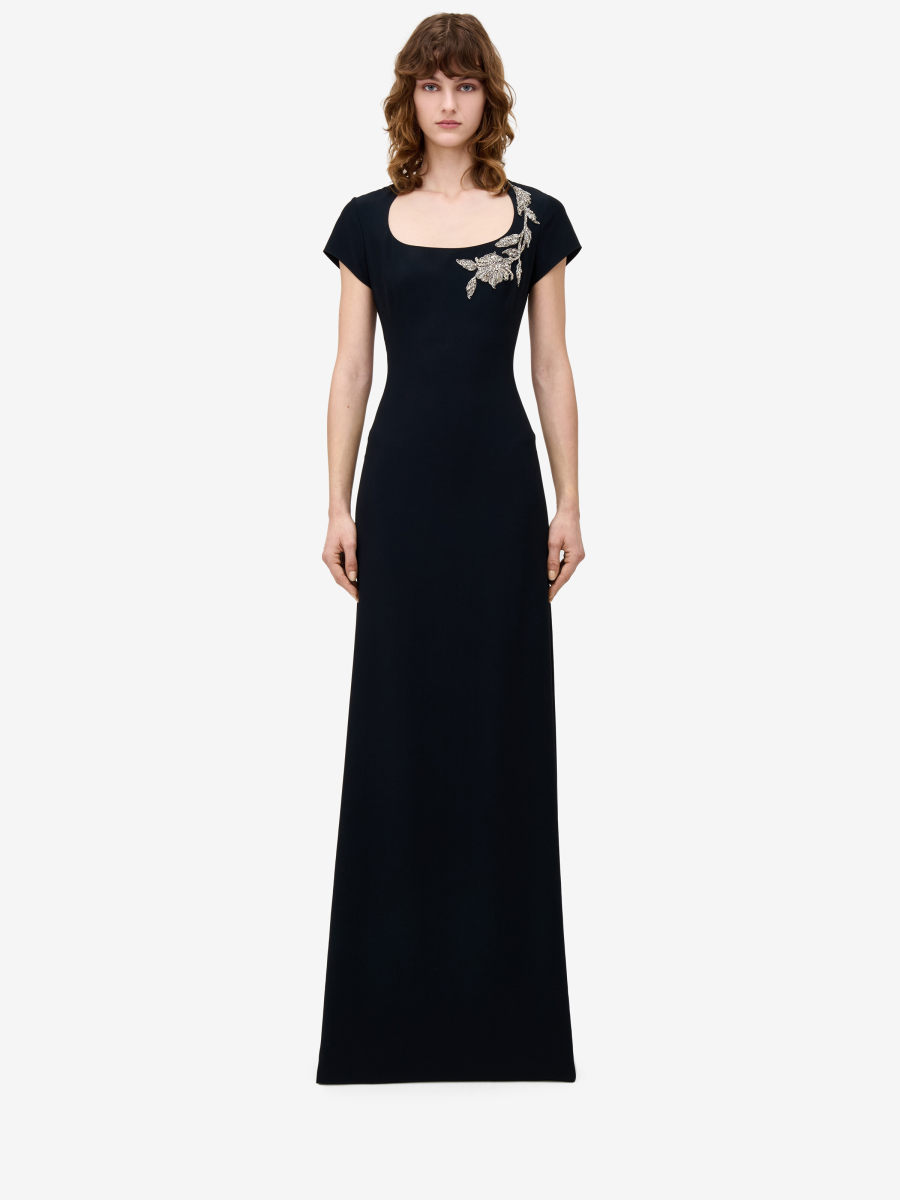 ALEXANDER MCQUEEN - Banshee Embroidery Evening Dress - Item 830379QEAAA1000